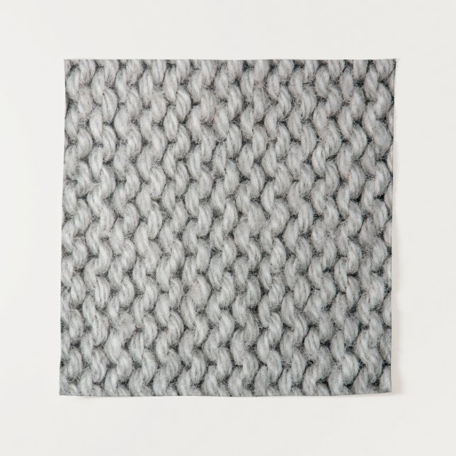 Tapete De Parede Textura branca de lã, foto de aproximação. (Frente)