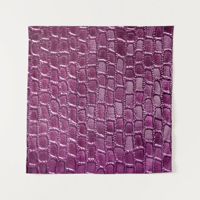 Tapete De Parede Textura de couro roxo (Frente)