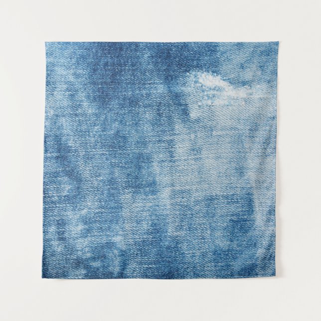 Tapete De Parede Textura de jeans de denim azul (Frente)