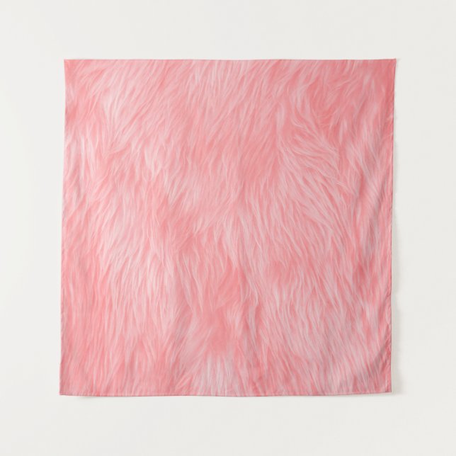 Tapete De Parede Textura de pele de lã rosa macia (Frente)