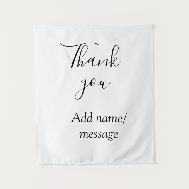 Tapete De Parede Thank you add name message simple stylish calligra (Frente)