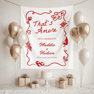 Tapete De Parede That's Amore Italian Theme Rehearsal Dinner Sign