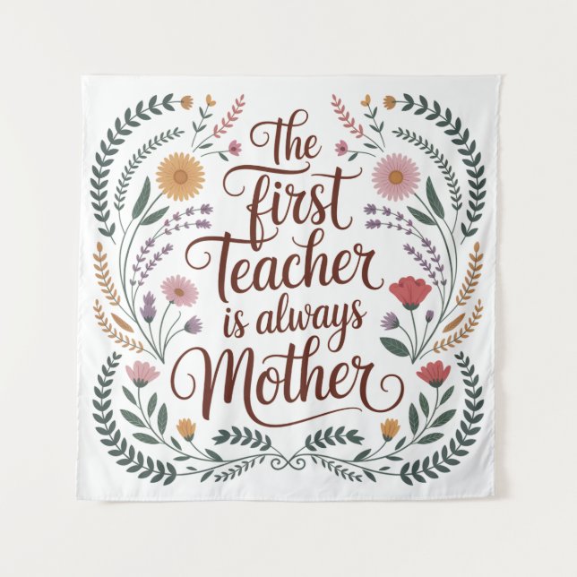 Tapete De Parede The First Teacher Is Always Mother (Frente)