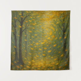 Tapete De Parede The Golden Autumn Dance: A Vortex of Falling Leave