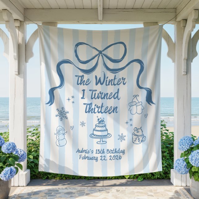 Tapete De Parede The Winter I turned 13 Birthday Banner  (Criador carregado)