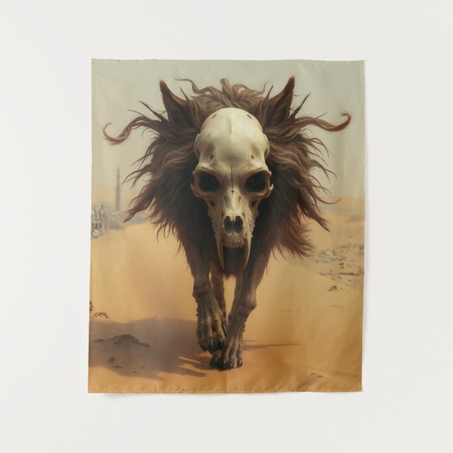 Tapete De Parede The Wulf Totemwolf Totenkopf Teufel Wüste (Frente)