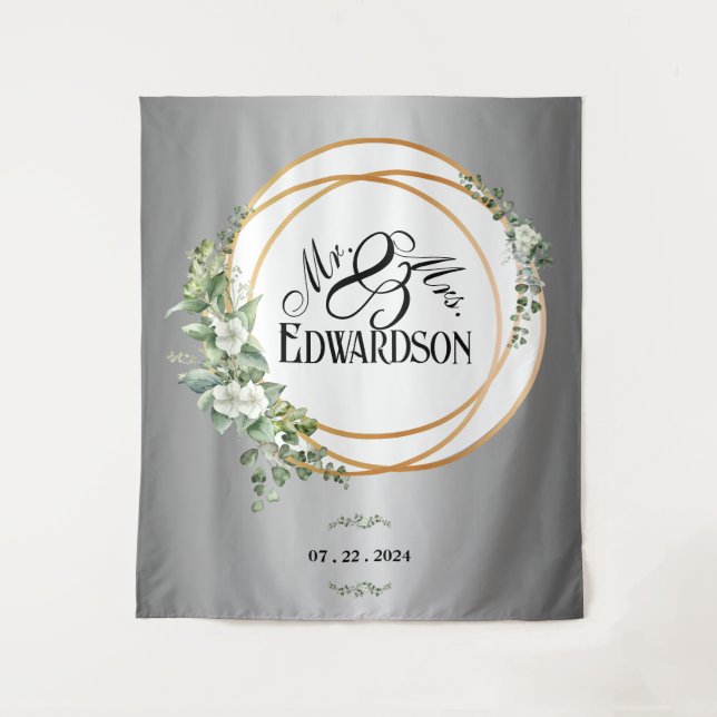 Tapete De Parede Threads de Prata Elegante Encantados e Dourados (Frente)