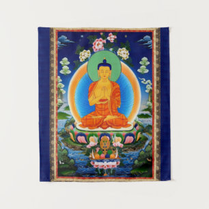 Tapete De Parede Tibetano Thangka Prabhutaratna Buddha