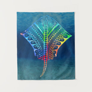 Tapete De Parede Tie Dyed Tribal Stingray