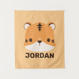 Tapete De Parede Tigre de Cuta com Nome Personalizado