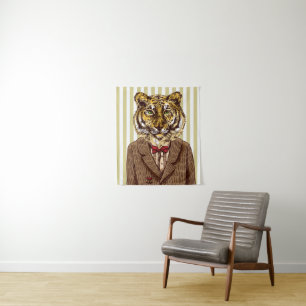 Tapete De Parede Tigre no desgaste da noite