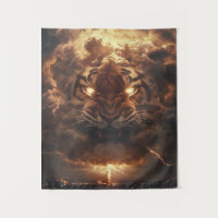 Tigre Trovão Erguendo-se da Tempestade