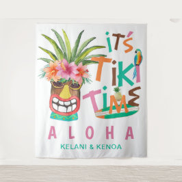 Tapete De Parede Tiki Luau | Praia Tropical Aloha