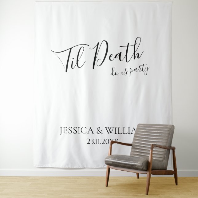 Tapete De Parede Til Death Do Us Party Night Before Wedding Sign (In Situ)