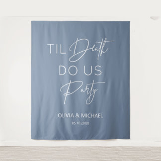 Tapete De Parede  Til death do us party wedding dusty blue