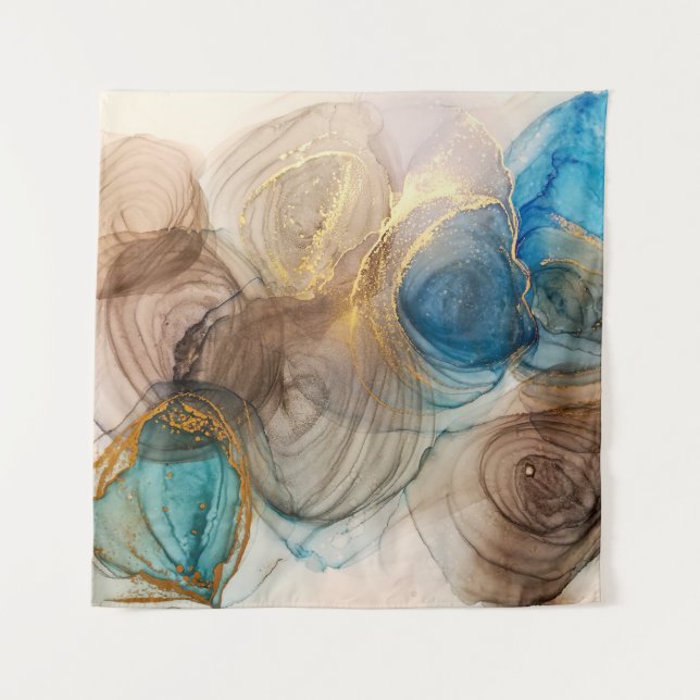Tapete De Parede Tinta Álcool, Abstrato Mineral Branqueado. (Frente)