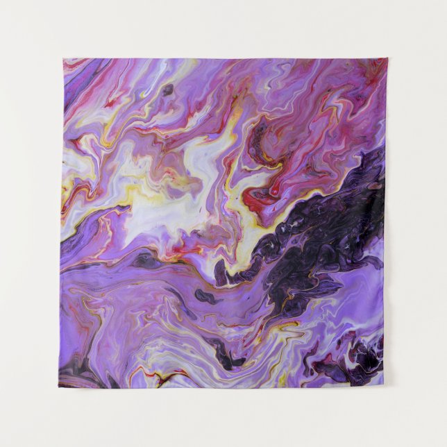 Tapete De Parede Tintas acrílicas coloridas, abstrato. (Frente)