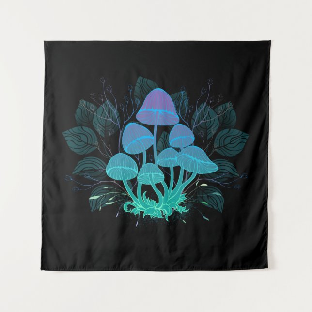 Tapete De Parede Toadstools em arbustos (Frente)