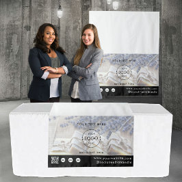 Tapete De Parede Toalha de mesa com código QR do logotipo da loja p