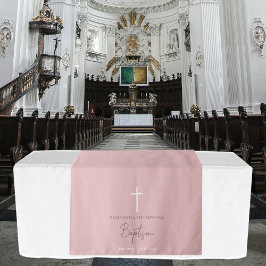 Tapete De Parede Toalha de Mesa Menina Rosa Batismo Batizado