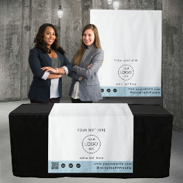 Tapete De Parede Toalhete de Mesa com Código QR do Logotipo da Loja