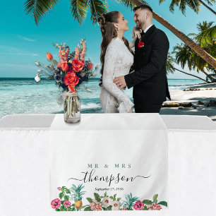 Tapete De Parede Toalhete de Mesa de Casamento Personalizado Flores