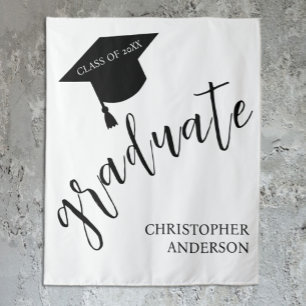 Tapete De Parede Toca de Formatura Minimalista Preta e Branca Gradu