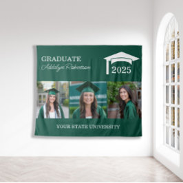 Tapete De Parede Toca Verde 3 Foto Graduação Gorro Classe 2025