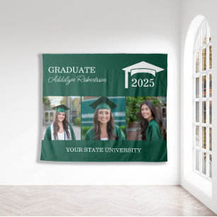 Tapete De Parede Toca Verde 3 Foto Graduação Gorro Classe 2025