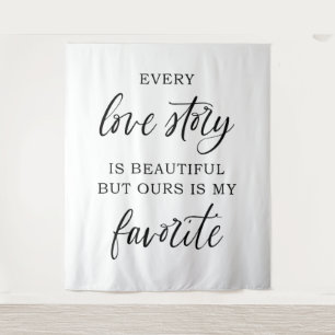 Tapete De Parede "Toda História de Amor é Bonita" Fundo de Casament