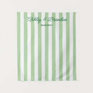 Tapete De Parede Toldo Verde Listrado Casamento Personalizado