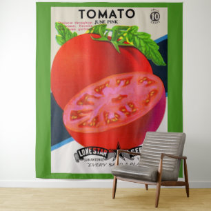Tapete De Parede Tomate de envelope de sementes dos anos 50