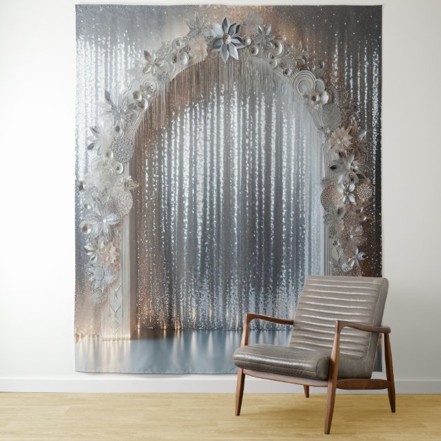 Tapete De Parede Tons bonito da Cinza (não metálicos) Arca Floral (In Situ)