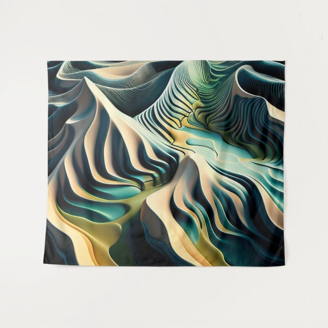 Tapete De Parede Topographic Currents (Frente (Horizontal))