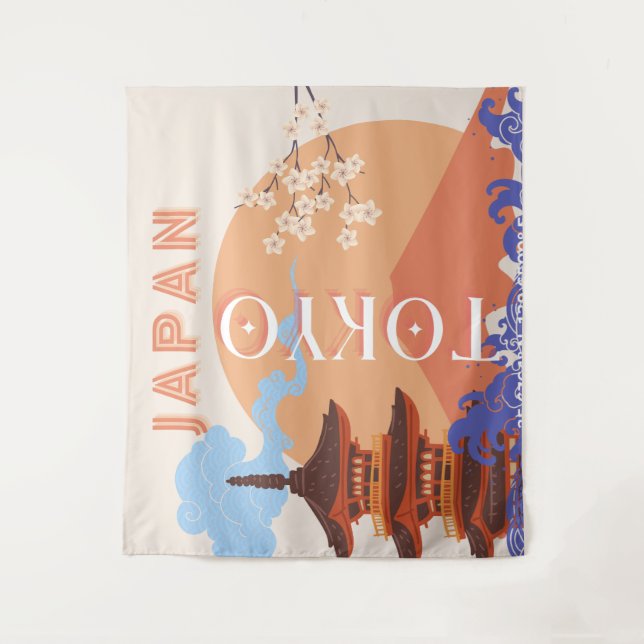 Tapete De Parede Tóquio Japão Viagem Art (Frente)