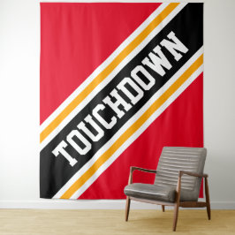Tapete De Parede TOUCHDOWN Vermelho Brilho Vermelho Amarelo Frisas 