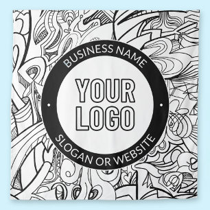 Tapete De Parede Trabalho de arte de linha moderna e seu logotipo c