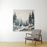 Trabalho de arte de Paisagem de Floresta de Boho