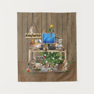 Tapete De Parede Trabalho de Natal de casa com meus gatos