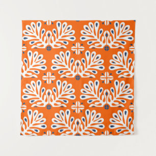 Tapete De Parede Tradição escandinava: Mosaico Floral Étnico.
