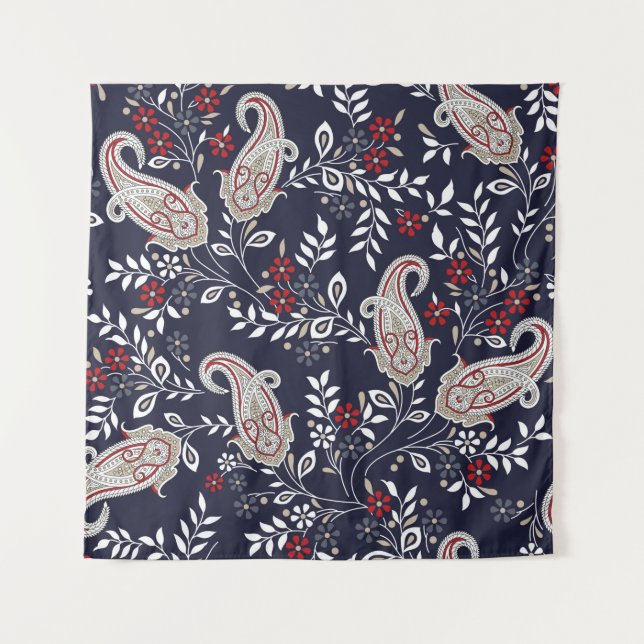 Tapete De Parede traditional Indian paisley pattern (Frente)