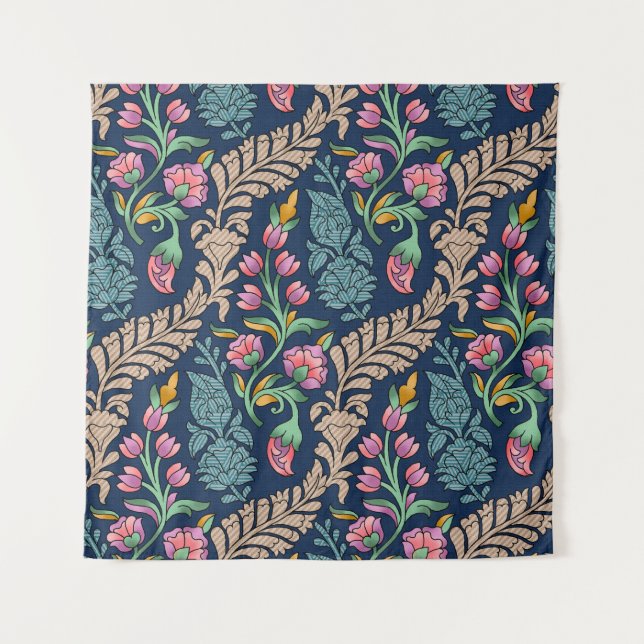 Tapete De Parede Traditional Mughal Allover Designart,pattern,flora (Frente)