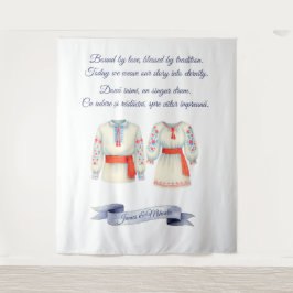 Tapete De Parede Trajes Folclóricos Tradicionais de Casamento Rústi