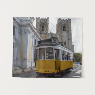 Tapete De Parede Trama amarela na Catedral de Lisboa em Portugal