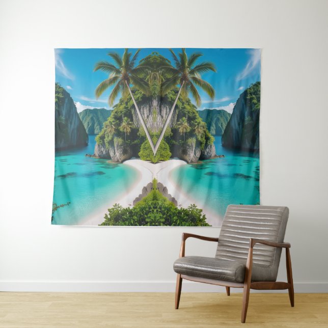 Tapete De Parede "Tranquilidade tropical: Escape para uma enseada o (In Situ (Horizontal))