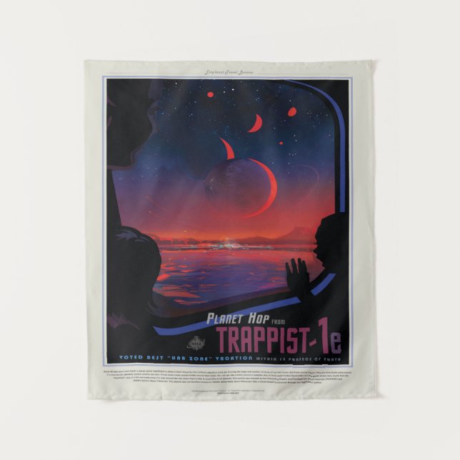 Tapete De Parede TRAPPIST-1e Pequeno (Frente)