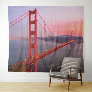 Tapete De Parede Travesseiro decorativo da ponte ouro