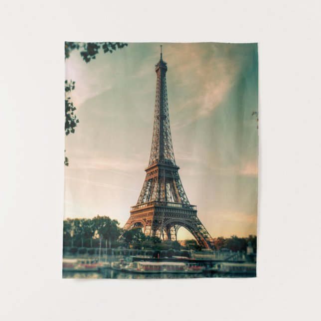 Tapete De Parede Travesseiro decorativo da torre Eiffel (Frente)