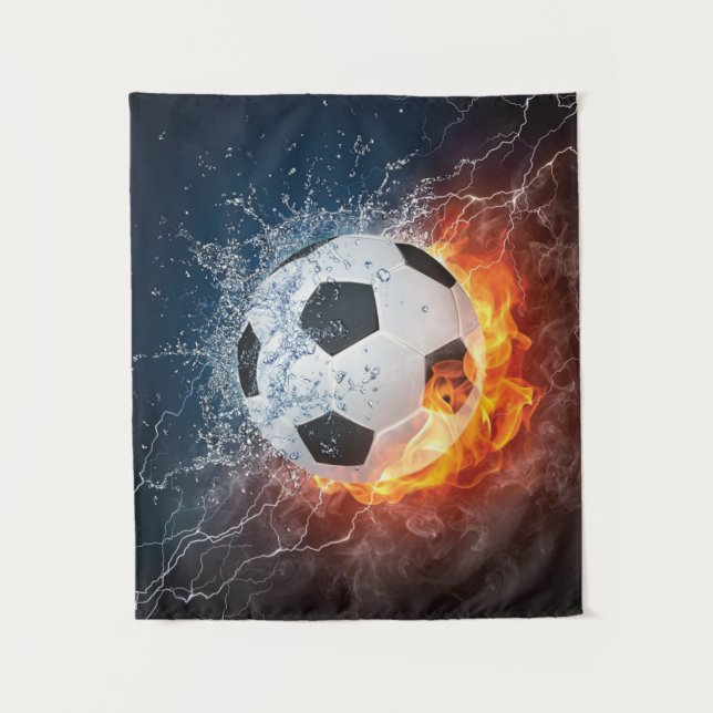 Tapete De Parede Travesseiro decorativo Flaming de Futebol/Bola de  (Frente)