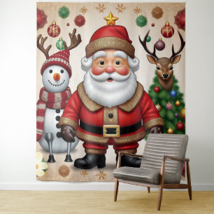 Tapete De Parede "Trenó do Papai Noel"